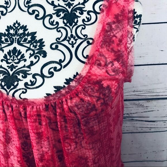 Rachel Roy Sheer Patterned Flowy Sleeveless Top XS - Picture 5 of 8